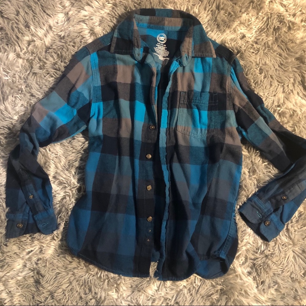 Blue Checkered Flannel
